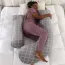 Coussin de grossesse en forme de U gris 
