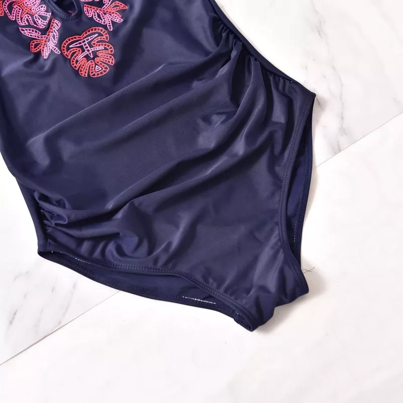 Maillot de bain grossesse bleu floral