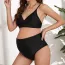 Maillot de bain grossesse deux pièces noir culotte taille haute
