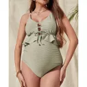 Maillot de bain grossesse une pièce kaki