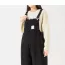 Salopette grossesse noir effet jogging en coton	