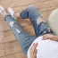 Pantalon grossesse jean droit effet destroy