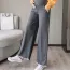 Pantalon grossesse décontracté jogging large gris chiné