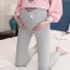 Legging grossesse en coton ceinture coupe V gris chiné