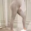 Legging grossesse de sport beige avec taille haute
