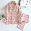 Pyjama grossesse et allaitement en coton matelassé rose