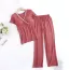 Pyjama grossesse et allaitement manche courte couleur brique