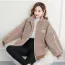 Manteau grossesse et porte bébé en laine bouclé beige