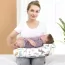 Coussin allaitement blanc avec motif animaux