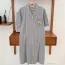 Chemise de nuit allaitement grise avec détail nounours