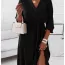Robe allaitement asymétrique col cache coeur noir
