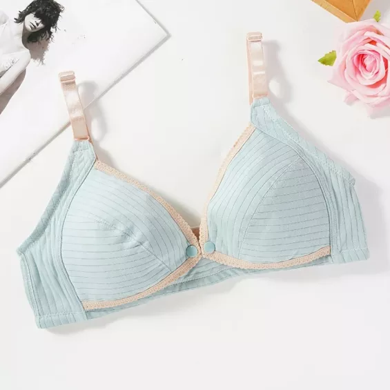 Soutien gorge allaitement bleu pastel sans armatures